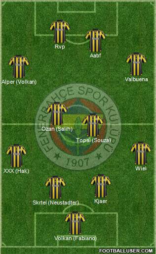 Fenerbahçe SK Formation 2016