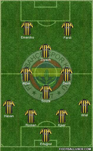 Fenerbahçe SK Formation 2016