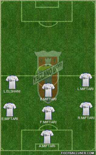 Yeclano Deportivo Formation 2016