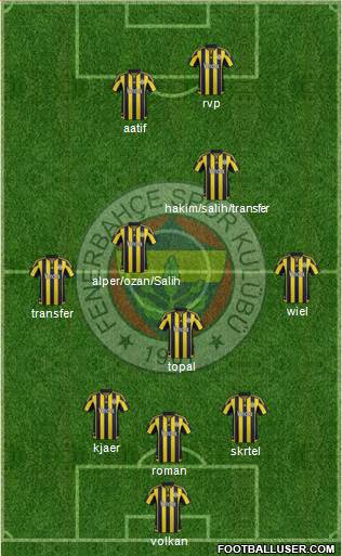 Fenerbahçe SK Formation 2016
