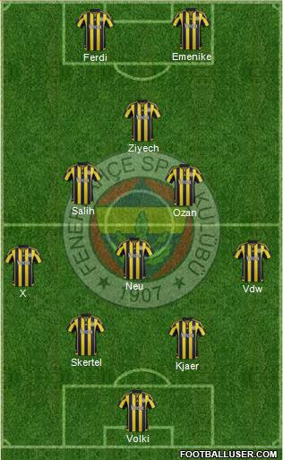 Fenerbahçe SK Formation 2016