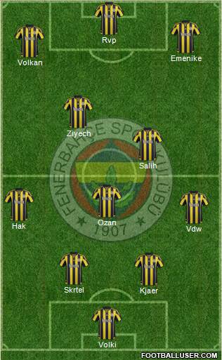 Fenerbahçe SK Formation 2016