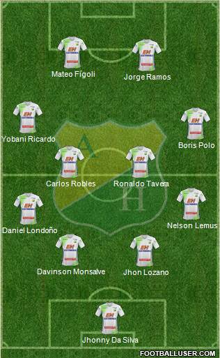 CD Atlético Huila Formation 2016