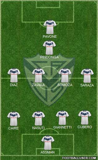 Vélez Sarsfield Formation 2016