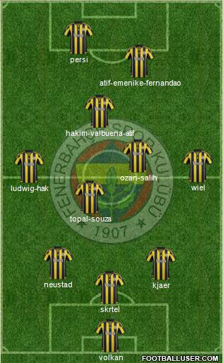 Fenerbahçe SK Formation 2016