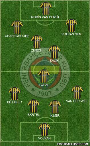 Fenerbahçe SK Formation 2016
