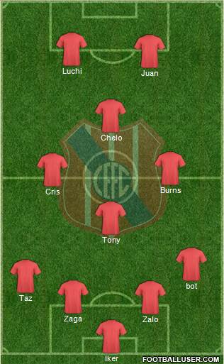 Central Español Fútbol Club Formation 2016