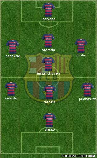 F.C. Barcelona Formation 2016