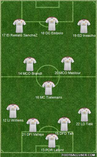 Manchester United Formation 2016