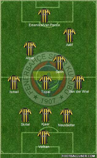 Fenerbahçe SK Formation 2016