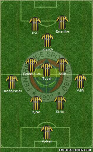 Fenerbahçe SK Formation 2016
