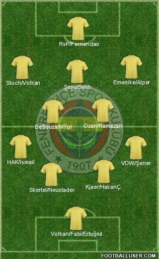 Fenerbahçe SK Formation 2016