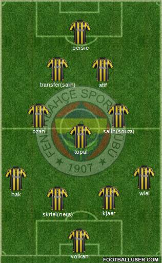 Fenerbahçe SK Formation 2016