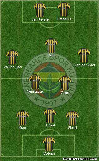 Fenerbahçe SK Formation 2016