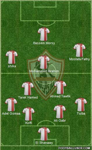 Zamalek Sporting Club Formation 2016