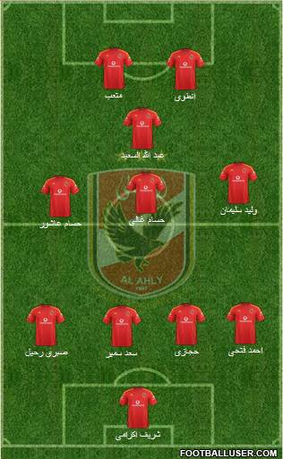 Al-Ahly Sporting Club Formation 2016