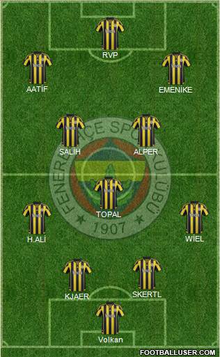 Fenerbahçe SK Formation 2016