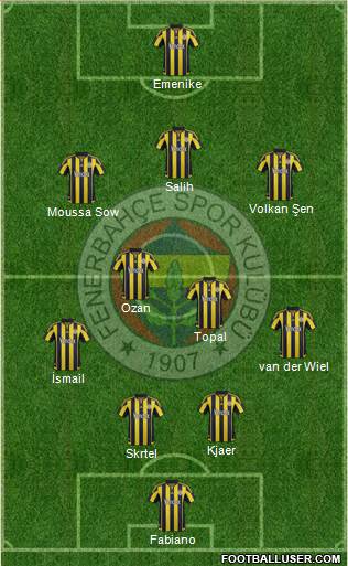 Fenerbahçe SK Formation 2016