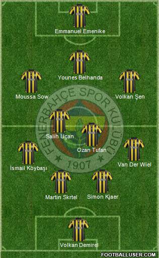 Fenerbahçe SK Formation 2016