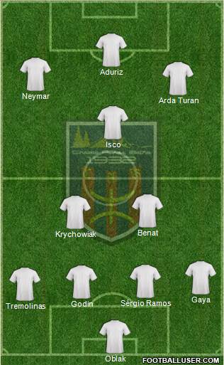 Chabab Aurès Batna 4-2-3-1 football formation