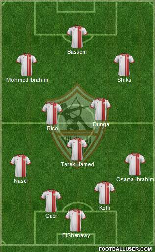 Zamalek Sporting Club Formation 2016