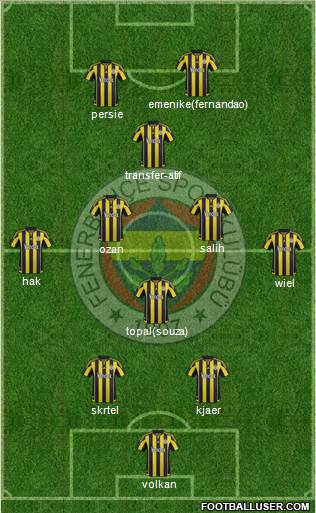 Fenerbahçe SK Formation 2016