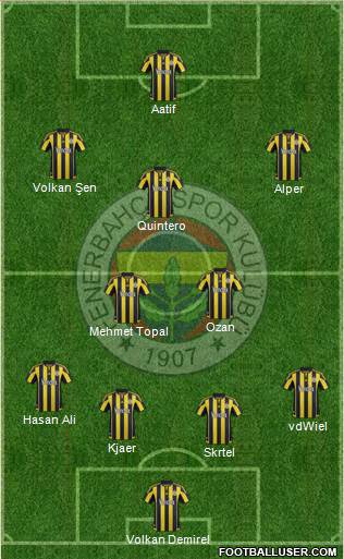 Fenerbahçe SK Formation 2016