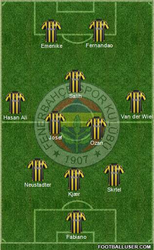 Fenerbahçe SK Formation 2016