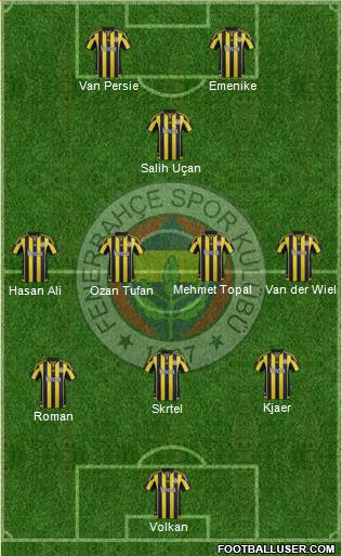 Fenerbahçe SK Formation 2016
