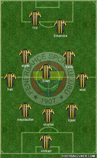 Fenerbahçe SK Formation 2016