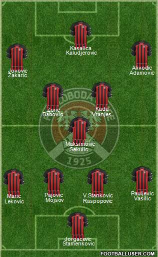 FK Sloboda Point Sevojno Uzice Formation 2016