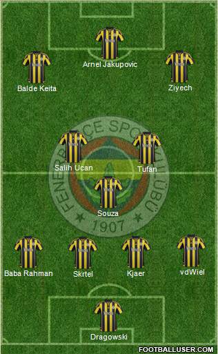 Fenerbahçe SK Formation 2016