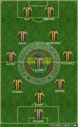 Fenerbahçe SK Formation 2016