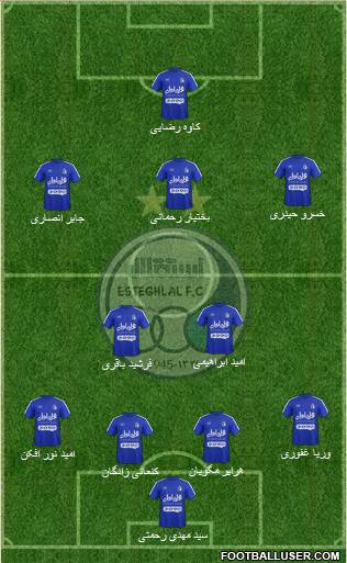 Esteghlal Tehran Formation 2016