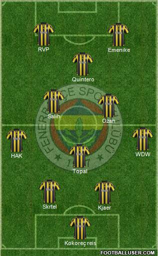 Fenerbahçe SK Formation 2016