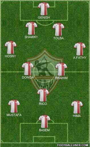Zamalek Sporting Club Formation 2016
