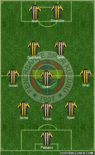 Fenerbahçe SK Formation 2016