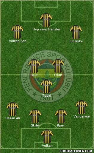Fenerbahçe SK Formation 2016