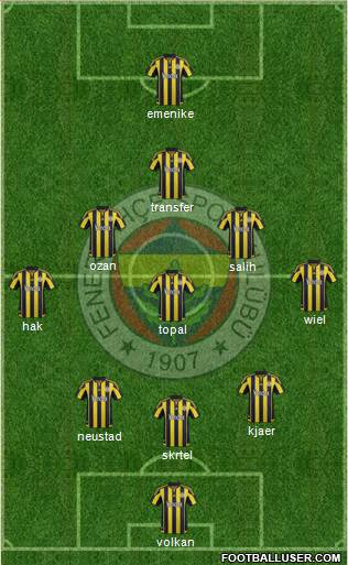 Fenerbahçe SK Formation 2016