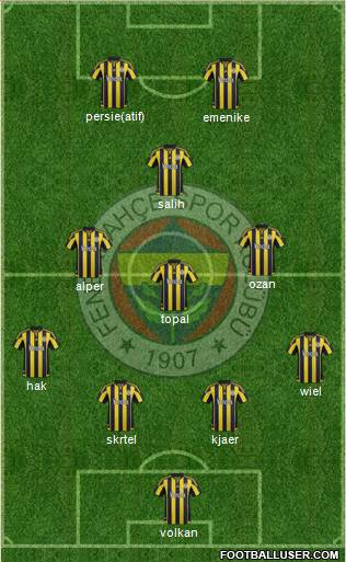 Fenerbahçe SK Formation 2016