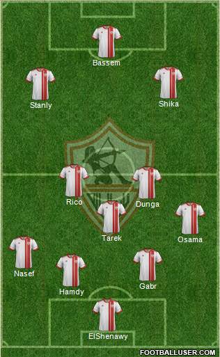 Zamalek Sporting Club Formation 2016