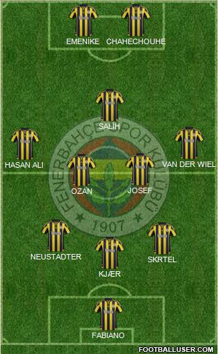 Fenerbahçe SK Formation 2016
