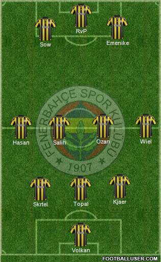 Fenerbahçe SK Formation 2016
