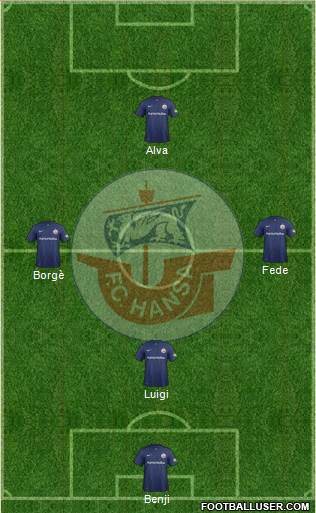 FC Hansa Rostock football formation