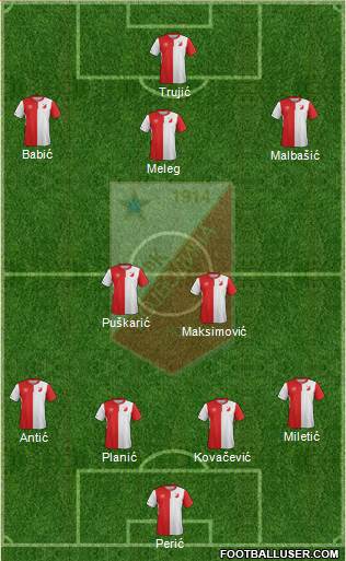 FK Vojvodina Novi Sad Formation 2016