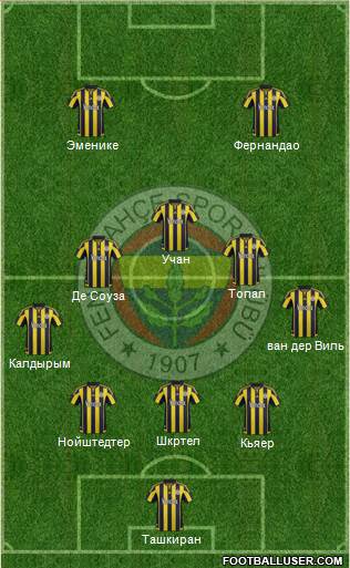 Fenerbahçe SK Formation 2016