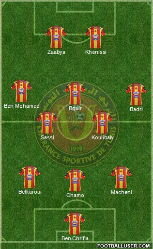 Espérance Sportive de Tunis 3-5-2 football formation