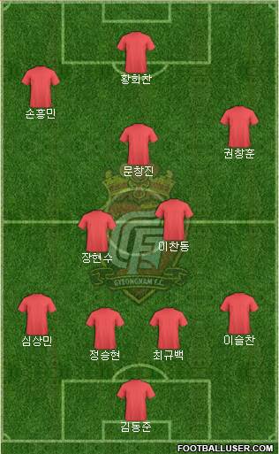 Gyeongnam FC Formation 2016