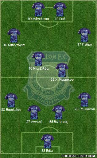 AMO Apollon Limassol football formation