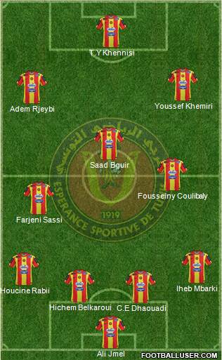 Espérance Sportive de Tunis 4-3-3 football formation